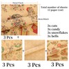 SZPENGC Christmas Kraft Wrapping Paper, Cats, Candy, Bells, Snowflake 4