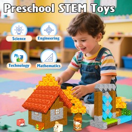 Payleeg Magnetic Blocks,Magnet Building Blocks for Kids, STEM Sensory Travel Toys with Magnetic Cubes, Montessori Toddlers Educational Toys for Boys & Girls 4-8 5-7 8-12 Years Old Birthday Gifts