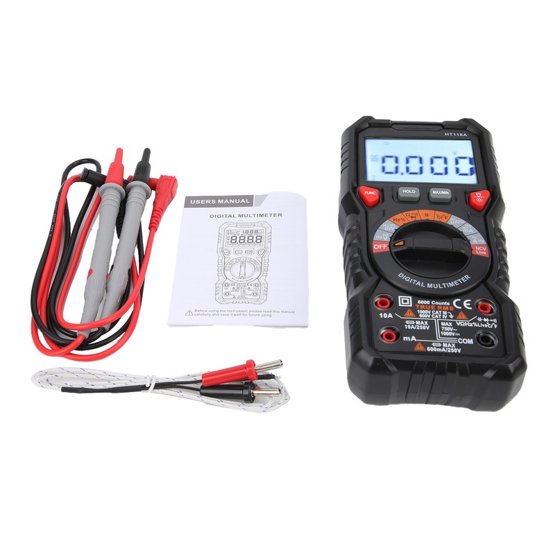 HT118A Digital Multimeter Automatic Range MultiFunction Voltage Tester Current Meter