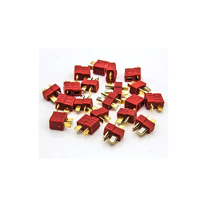 Onkuey 10 Pairs Deans Style Anti-Skid T Plug Connector Adaptor