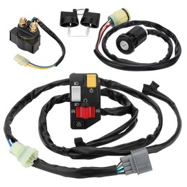 M MATI Handlebar Key Starter Relay Switch Kit for Honda Rancher 350 TRX350FM TRX350TM 2006 Manual Shift 35200-HN5-N03 35100-HN5-670 35850-HN7-003