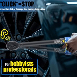 HARDZTOOL Torque Wrench 3/8 Inch, 5-60 Nm Car Torque Wrench Bicycle & Motorcycle, ±3% Error Accuracy, 72 Teeth Torque with Storage Box, Ideal for Bicycles and Car Spark Plug Replacement