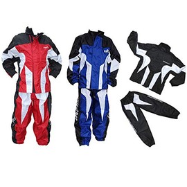 Wulfsport Kids Race MX Wet Weather Over Motocross Suit Children Motorbike Top & Pants Set - Black 8-10 years