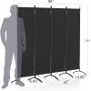 ecolinear Upgraded Room Divider Folding Privacy Screens 4 Panel Partitions