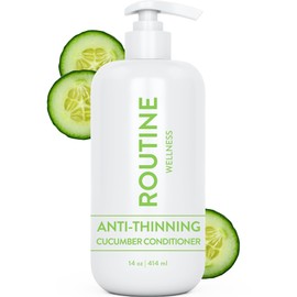Routine Wellness Routine Wellness Conditioner for Stronger Hair - Vegan, All Natural Biotin Conditioner with Nourishing Oils and Vitamins - Cucumber 14oz
