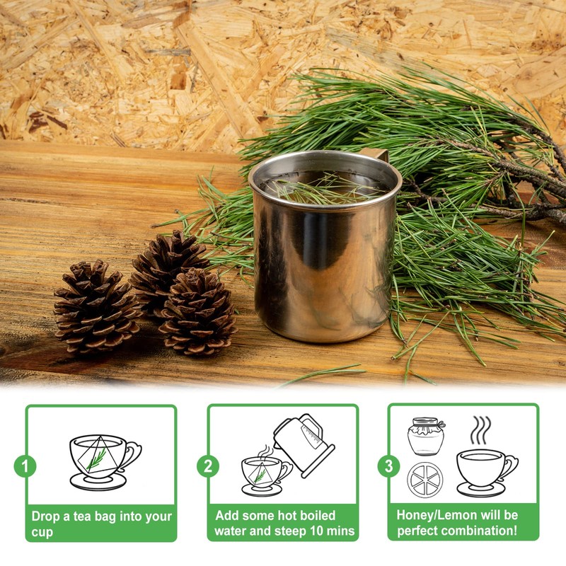 TEARELAE - Pine Needle Tea Bags - 3.53oz/100g (2.5g X