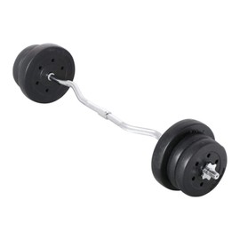Yaheetech 55lb Olympic Barbell Dumbbell Weight Set Gym Lifting Exercise Workout Olympic Bar Curl Bar