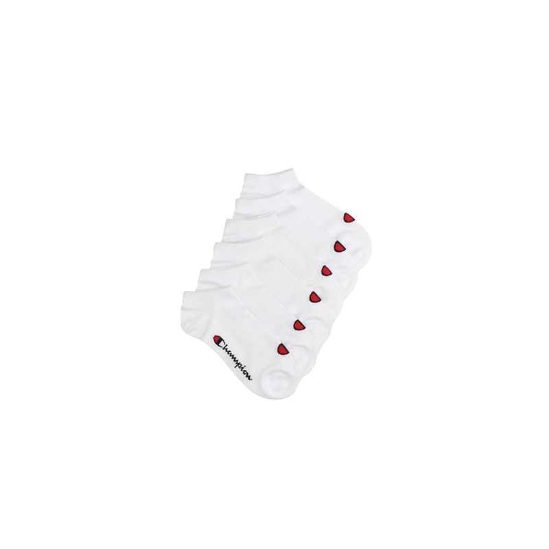 Champion Core Socks 6PP Short Crew, White, 39-42 EU (6-8
