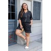 Vozanet Women's Plus Size Button Down Pajamas Soft Lounge Sets