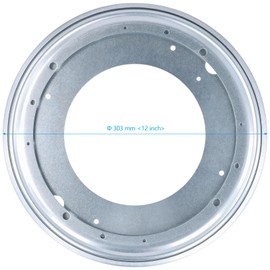 SEHOI 4 PCS 12 Inch Lazy Susan Turntable Hardware, Silver Lazy Susan Bearing Plate, Round Lazy Susan Rotating Hardware, Heavy Duty Lazy Susan 360 Degree Swivel Base for Table, Serving Tray