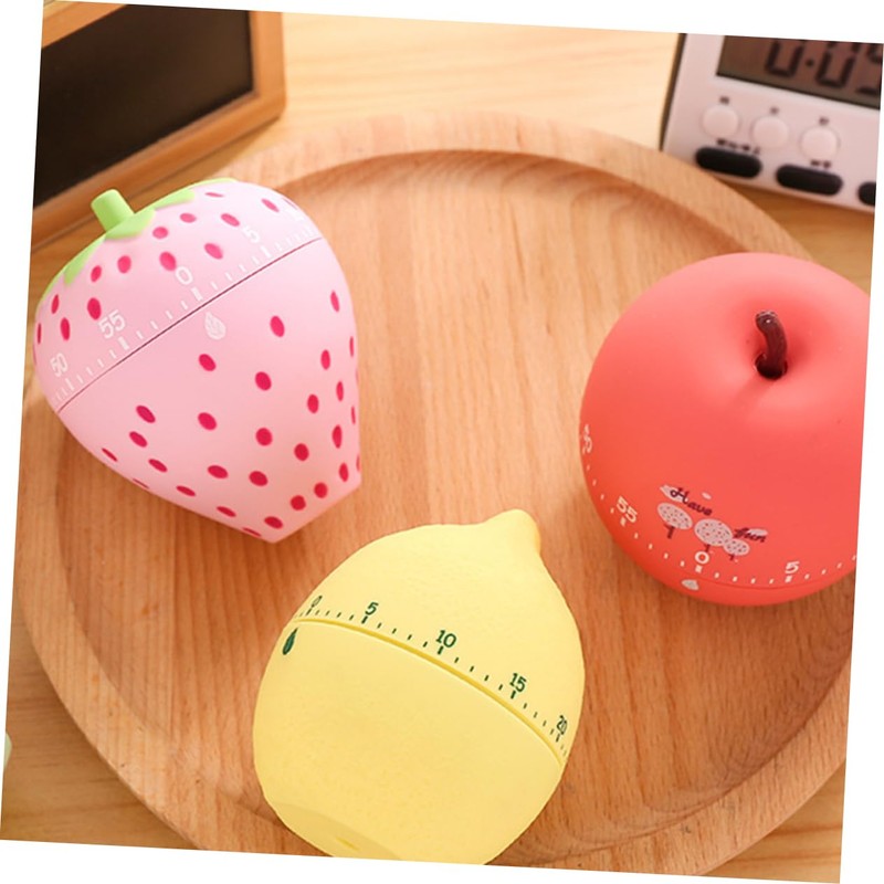 Ciieeo Strawberry Design Kitchen Timer Creative Mechanical Countdown Alarm Clock