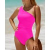Daci Hot Pink One Shoulder One Piece Swimsuits for Women