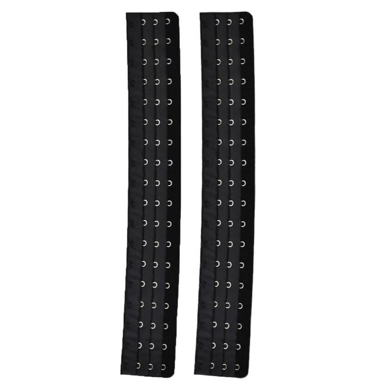 2pcs Corset Extender Waist Extender Black Color (16 hooks)