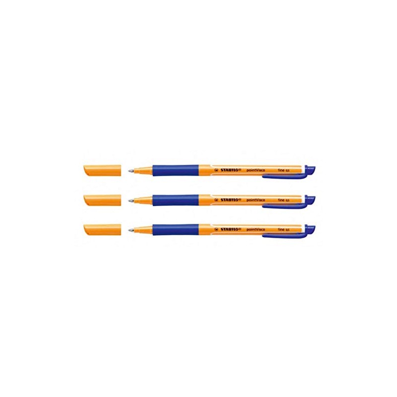 STABILO 'pointVisco' ROLLERBALL PENS 0.5mm - BLUE (1099/41) PACK OF