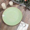 Tableclothsfactory 10 Pack | 10" Glossy Sage Green Round Plastic