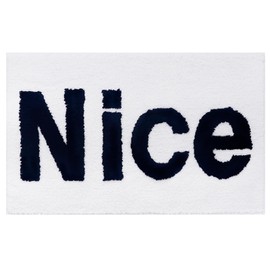 HAIWAOO Bath Mats for Bathroom Non Slip Bath Rugs Soft Absorbent Bathroom Rugs Funny Bathroom Decor Machine Wash/Dry, for Tub, Shower, and Bath Room (Nice, 17"×24")