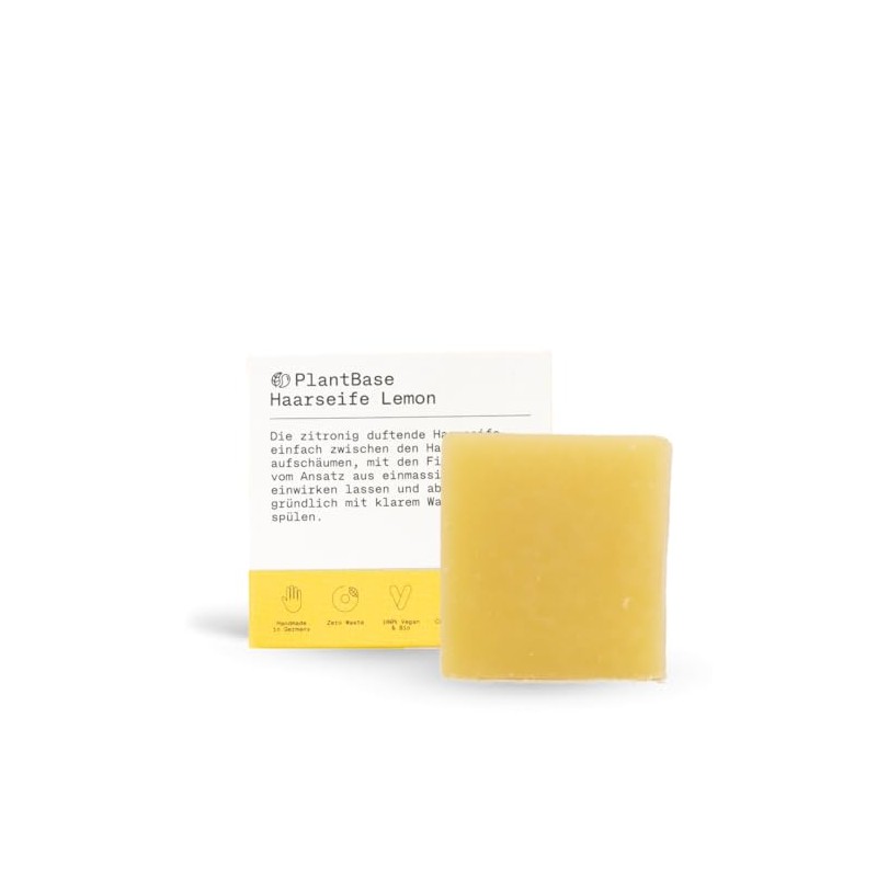 Plantbase Lemon Hair Soap 100 g - 100% Vegan &