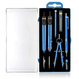 Geometry Set, Premium Compass Set, Geometry Set, Quick Adjustment Compass 9-Piece School Set, Professional Math Geometry Sets for Children, Drawing Compass Sets, Maths Drawing Divider Tool Set