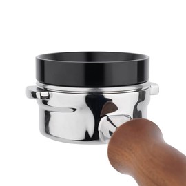 58mm Espresso Dosing Funnel, watchget Magnetic Stainless Steel Coffee Dosing Ring Compatible with 58mm Portafilter, Black