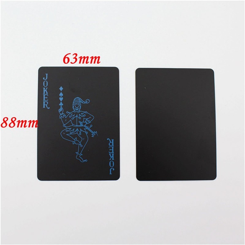 black playing cards black plastic play poker magic millionaire magic
