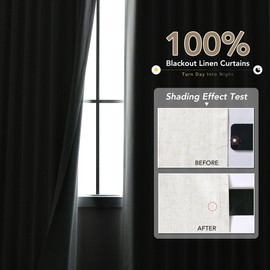 Nanspring 102 Inch Long Blackout Curtains for Bedroom Grommet Neutral Cream Blackout Drapes for Bedroom Modern Farmhouse Thermal Insulated Black Out Curtain 102 Inch Length with White Backing