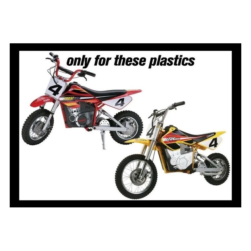 Razor MX500 MX650 graphics kit decals THICK AND HIGH GLOSS