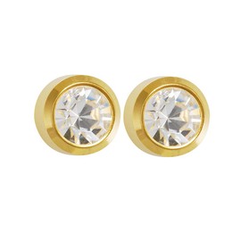 Gold Ear Stud Mini Birthstone April
