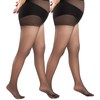 BAERU Large Size 3L Tights, Black, 2-Pair Set, Loose Fit