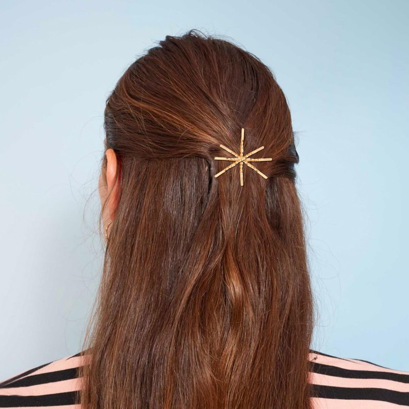 Frcolor Hair Pin, Gold, Three Pin, Pearl, With Bangs, Hair
