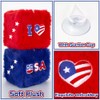 4th of July Fuzzy Dice for Car Mirror, Patriotic Red