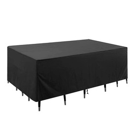 DUEBEL Patio Furniture Set Cover Outdoor Sectional Sofa Set Covers Outdoor Table and Chair Set Covers Water Resistant (124" L x 63" W x 29" H)