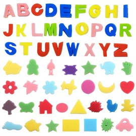 Zasiene Sponge Painting Brush 56 Pieces Sponge Brush Set Painting Tools Set Painting Brush Drawing Tools Kits Sponge Painting Brush Stamp Brush Set Various Shapes DIY Painting Sponge