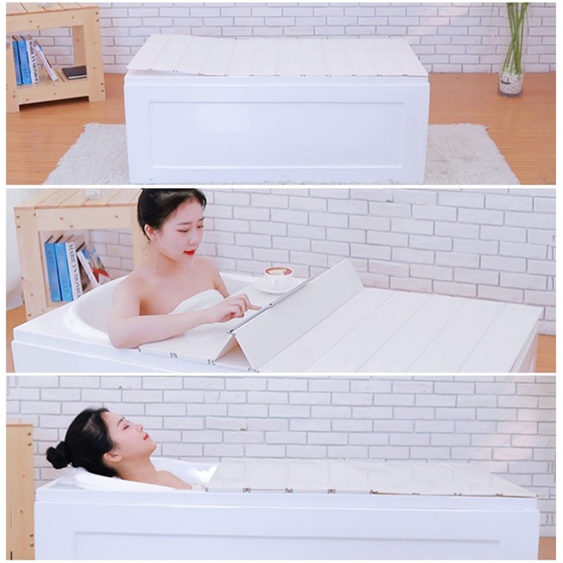 Foldable Bathtub Cover, Bath Tub Tray Waterproof, Folding Bath Covers