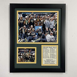 Legends Never Die, Inc. Baylor Bears | 2020-2021 National Champions | 12"x15" Framed Photo Collage | Podium