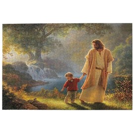 Jesus Holding My Hand Christ 500 Piece Jigsaw Puzzle Jigsaw Puzzles for Adults Children The Young Jigsaw Puzzles for Adult Puzzle Game 500 Piece Toys Gift