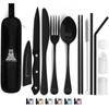 Taplord Portable Travel Silverware Set With Case, Includes 10 Pcs