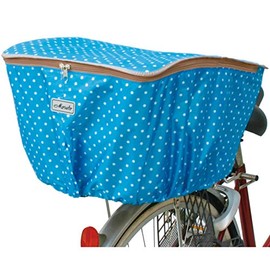 MARUTO D-4RMT Bicycle Basket Cover, Rear Basket Cover, Polka Dot Blue, Okubo Seisakusho