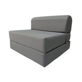 Amfuton Gray Sleeper Chair Folding Foam Beds, Sleepover Convertible Sofa 6 x 32 x 70