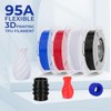AMOLEN 3D Printer Filament, Flexible TPU Filament Bundle, 1.75mm TPU