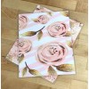 Handmade Pink and Gold Roses Cover Set 4 use w/