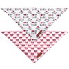 Realeaf Fathers Day Dog Bandanas 2 Pack, Reversible I Love