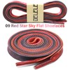 DELELE Flat Gradient Shoe Laces: Red Star Sky Print Shoelaces