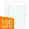 KAISA Filler Paper Loose Leaf Paper, Wide Ruled Paper, 8"x10-1/2",