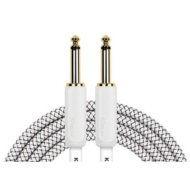 Cable para instrumento Kirlin profesional, 10 metros plug 1/4 mono IWB201WEG colores (Blanco)