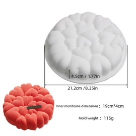 MARUKO Silikon Backform Herz, 8 Zoll Kuchenform Herz, Herzform Backform Groß, Antihaft Wiederverwendbare DIY Geschenk Küche Zubehör (GT022)