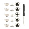 HugeDE 10 Sets Mushroom Rivet Studs Round Screw Studs Metal