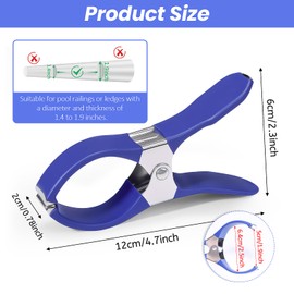 36PCS Pool Cover Clips for Above Ground Pools, 4.7 Inch Stainless Steel Clamps with Plastic Jacket, Heavy Duty Windproof Pool Covers Fasteners, Non-Slip Non-Scratch Clips for Pool Cover Accessories