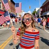 USA Soccer Fan Scarf Set 4-Pack - Patriotic Afro Wig,