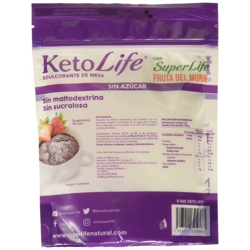 Stevia, Stevia Super Life Keto Life 200g, 200 gramos