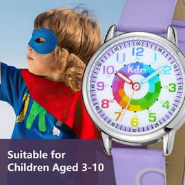 CIVO Children's Watch Girls Boys, Children's Watch Analogue Quartz Watch Learning Watch Children's Watch Set Learning Watch with Time Learning Exercises, Children's Watch for Girls Teaching Wrist